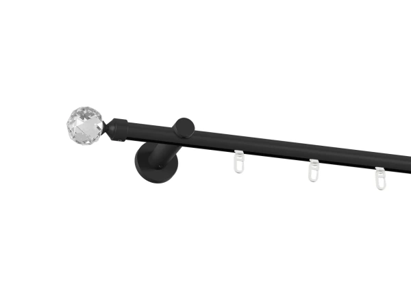 Garniža 19mm drážková tyč - 1rad - GUĽA CRYSTAL - čierna