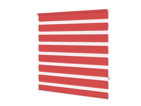 Roleta MINI - deň a noc - látka Bahama 1804 - červená 1