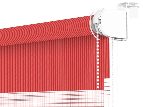 Roleta MINI - deň a noc - látka Bahama 1804 - červená 3