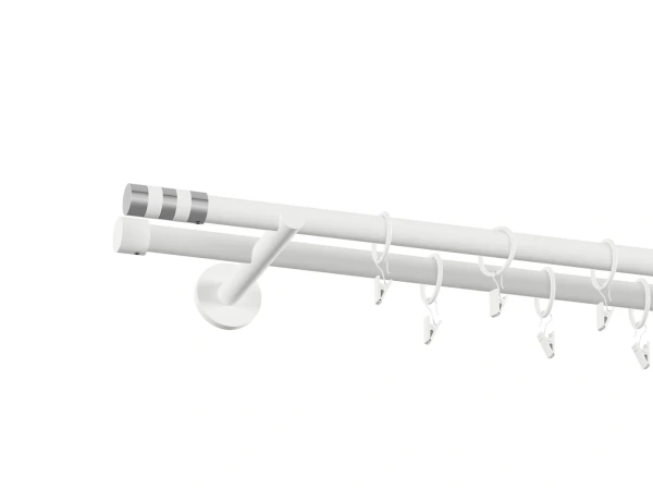 Garniža 19x19mm obyčajná tyč - 2rady - VALEC - biela