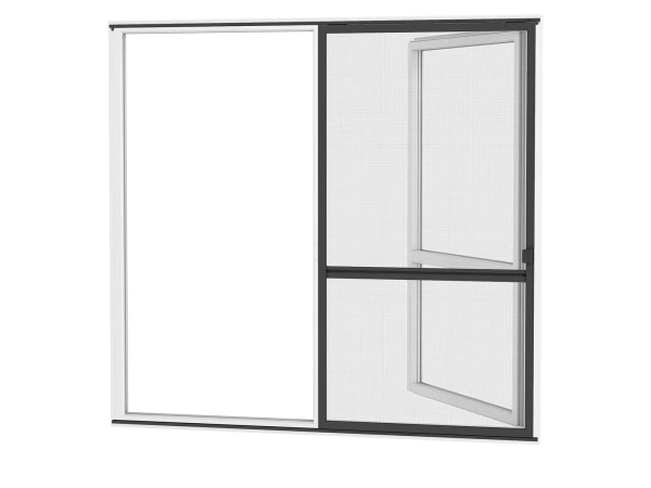 Siete proti hmyzu na DVERE - posuvné - ANTRACIT - RAL 7016 - s priečkou 2