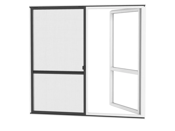 Siete proti hmyzu na DVERE - posuvné - ANTRACIT - RAL 7016 - s priečkou 1