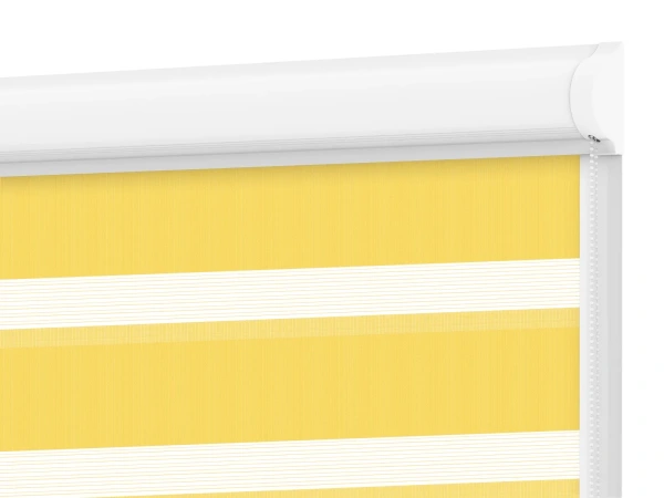 Roleta SWING LITE - deň a noc - látka Zakynthos 15 - žltá