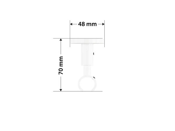 Garniža 19mm drážková tyč - 1rad - SFERA - čierno biela 5