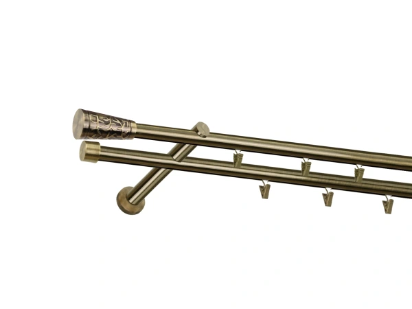 Garniža 19x19mm - drážková tyč - 2rady - SEVILLA - antik