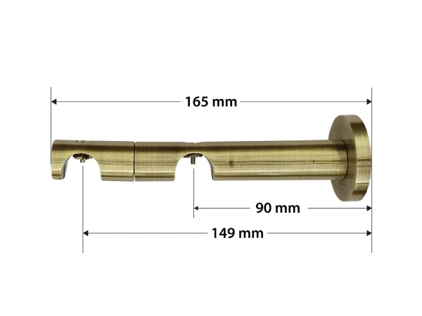 Garniža 19x19mm - drážková tyč - 2rady - GUĽA AZUR - antik 3