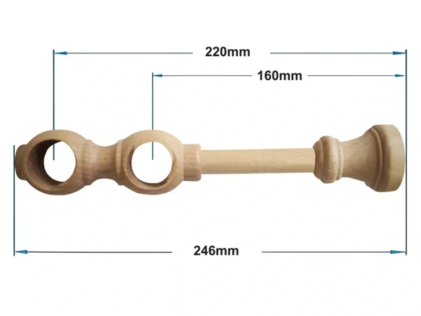 Garniža drevená 28x28mm dvojradová - BOROVICA 2