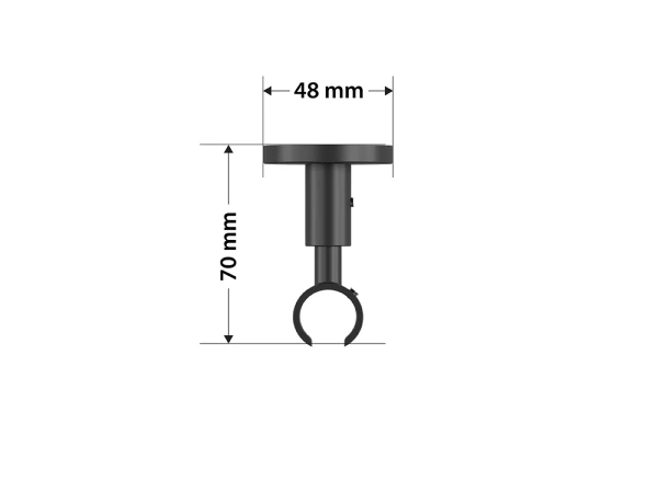 Garniža 19mm drážková tyč - 1rad - GABI - čierna 5