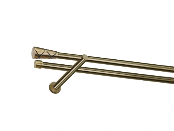 Garniža 19x19mm - 2rady - TRAPEZIUM - antik 1