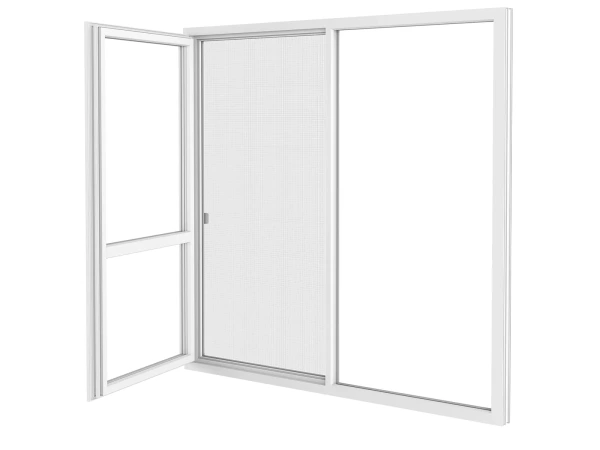 Siete proti hmyzu na DVERE - posuvné - SIVÁ - RAL 9006 - bez priečky 3