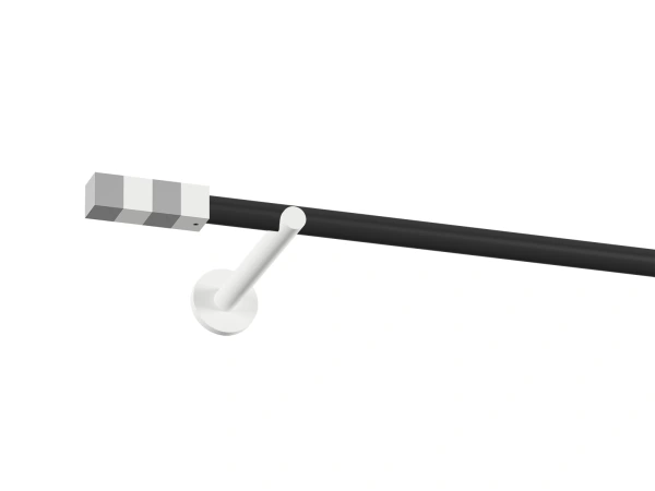 Garniža 19mm obyčajná tyč - 1rad - KVADRAT - čierno biela 1