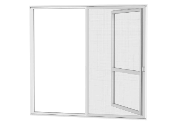 Siete proti hmyzu na DVERE - posuvné - SIVÁ - RAL 9006 - bez priečky 2