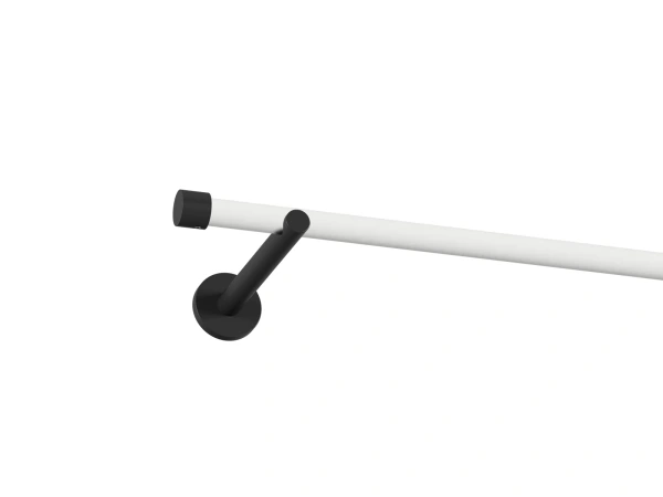 Garniža 19mm obyčajná tyč - 1rad - PULLO - bielo čierna 1