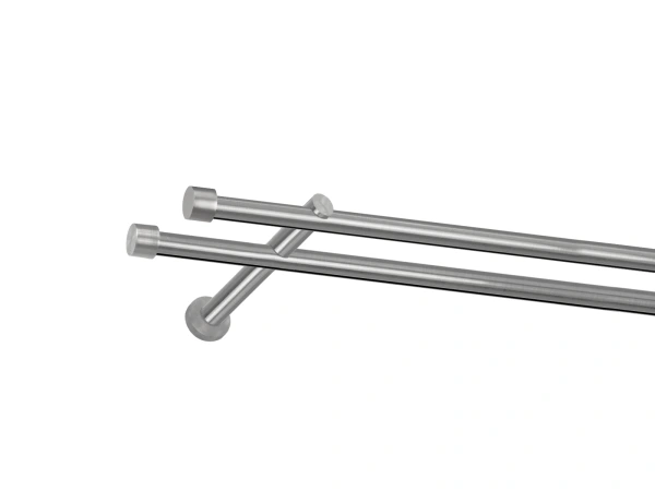 Garniža 19x19mm - drážková tyč - 2rady - PULLO - satin 1