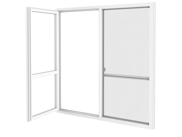 Siete proti hmyzu na DVERE - posuvné - SIVÁ - RAL 9006 - s priečkou 4