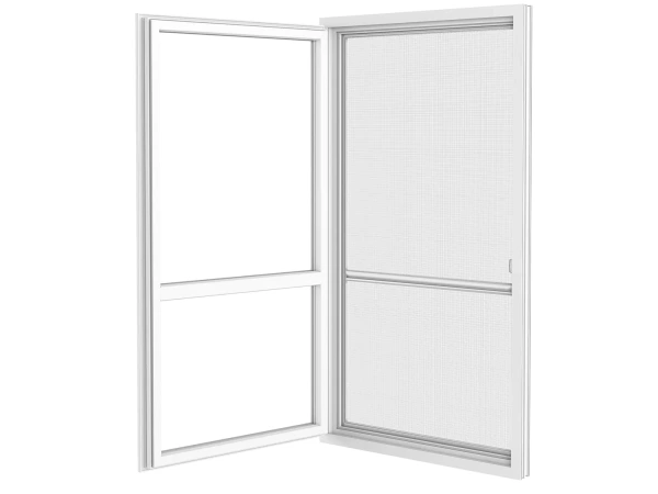 Siete proti hmyzu na DVERE - pántové v ráme SMART - BIELA - RAL 9016 - s priečkou 3