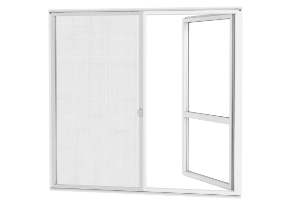 Siete proti hmyzu na DVERE - posuvné - SIVÁ - RAL 9006 - bez priečky 1