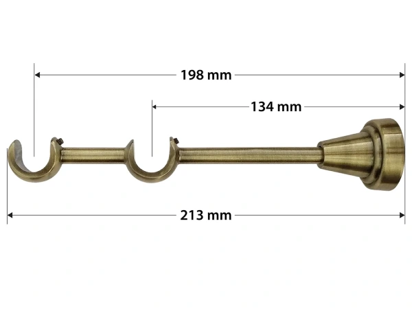 Garniža 19x19mm - 2rady - BELUNO - antik 4