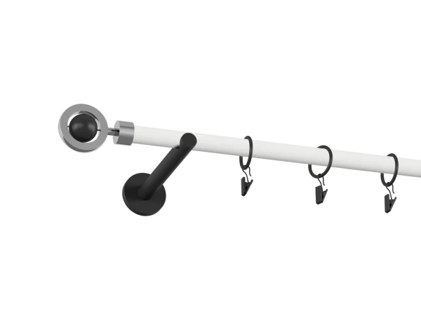 Garniža 19mm obyčajná tyč - 1rad - SFERA - bielo čierna