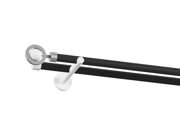 Garniža 19x19mm obyčajná tyč - 2rady - SFERA - čierno biela 1