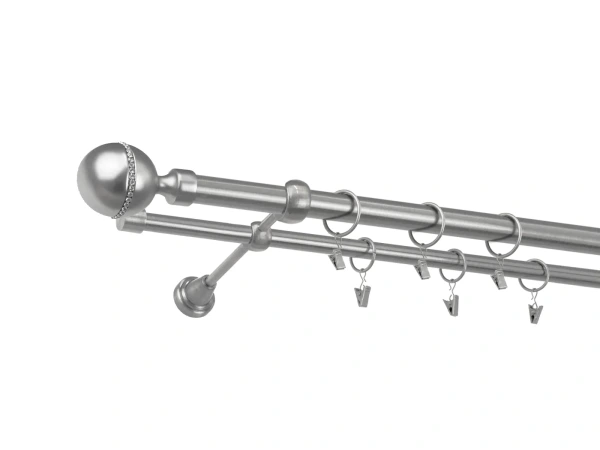 Garniža 25x16mm - 2rady - KALISTO CRYSTAL - satin