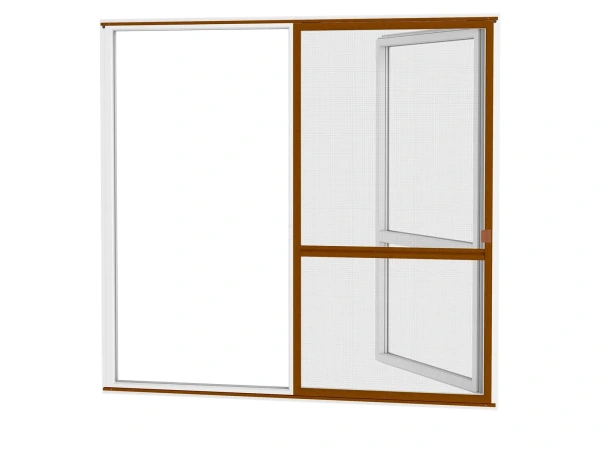 Siete proti hmyzu na DVERE - posuvné - DUB ZLATÝ - drevoimitácia - s priečkou 2