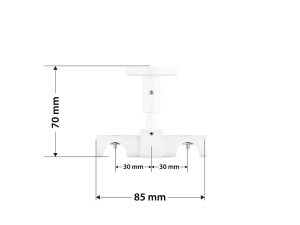 Garniža 19x19mm drážková tyč - 2rady - GABI - biela 5