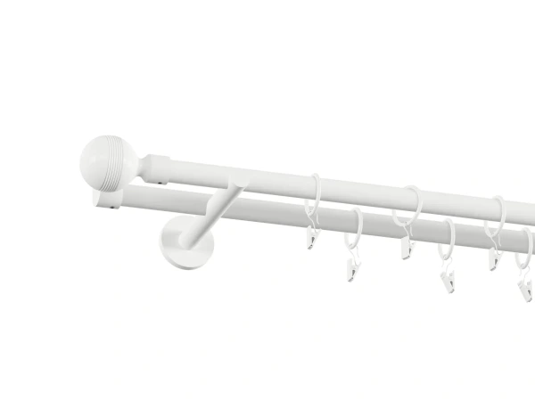 Garniža 19x19mm obyčajná tyč - 2rady - GABI - biela