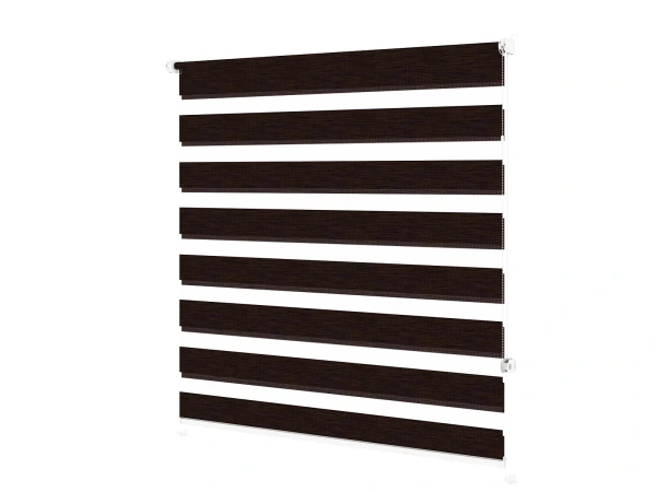 Roleta MINI - deň a noc - látka Maurícius 66 - tmavo hnedá (wenge) 1