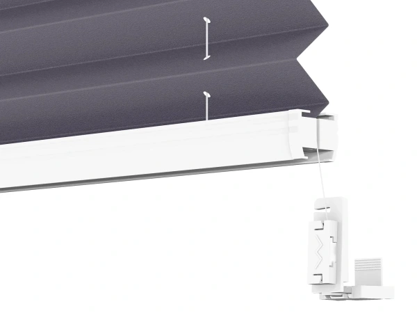 Plisé rolety LUX - látka Starless night 11187 - BLACKOUT (zatemňujúca) 4