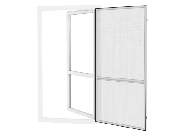 Siete proti hmyzu na DVERE - pántové - SIVÁ - RAL 9006 - s priečkou 2