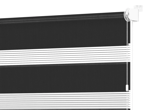 Roleta MINI - deň a noc - látka Zakynthos 11 - antracit