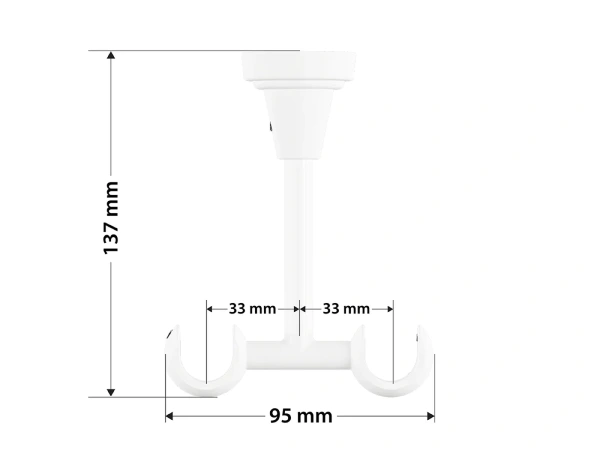 Garniža 19x19mm obyčajná tyč - 2rady - GABI - biela 5