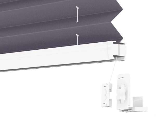 Plisé rolety LUX - látka Starless night 11187 - BLACKOUT (zatemňujúca) 5