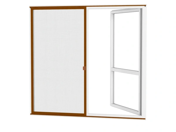 Siete proti hmyzu na DVERE - posuvné - DUB ZLATÝ - drevoimitácia - bez priečky 1