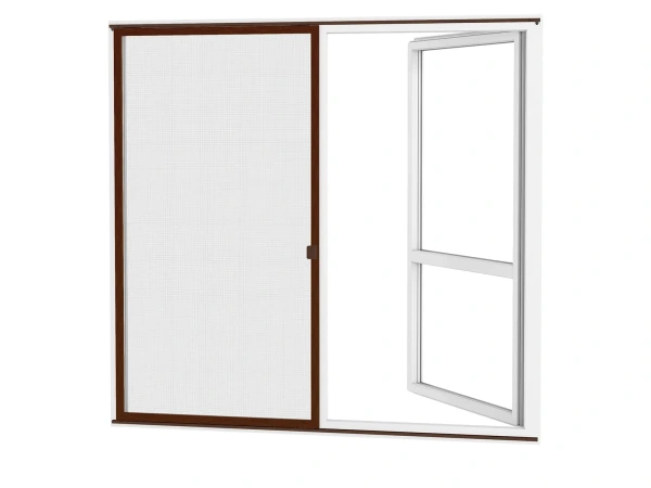 Siete proti hmyzu na DVERE - posuvné - ORECH - drevoimitácia - bez priečky 1