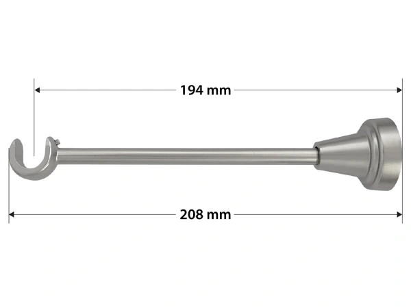 Garniža 16mm - 1rad - HÁK DVOJITÝ - satin 4