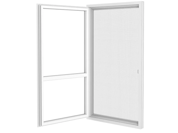 Siete proti hmyzu na DVERE - pántové v ráme SMART - BIELA - RAL 9016 - bez priečky 3