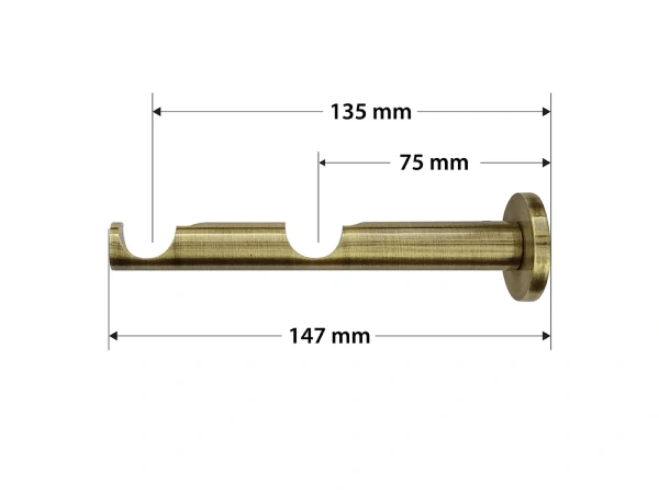 Garniža 19x19mm - 2rady - LIST ROSE - antik 3