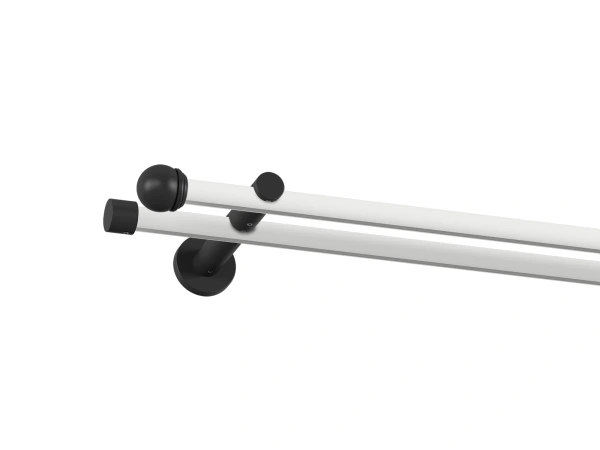 Garniža 19x19mm drážková tyč - 2rady - TODI MAX - bielo čierna 1