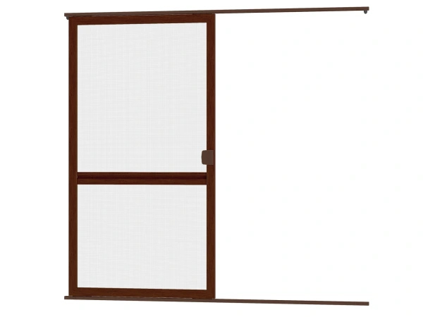 Siete proti hmyzu na DVERE - posuvné - ORECH - drevoimitácia - s priečkou