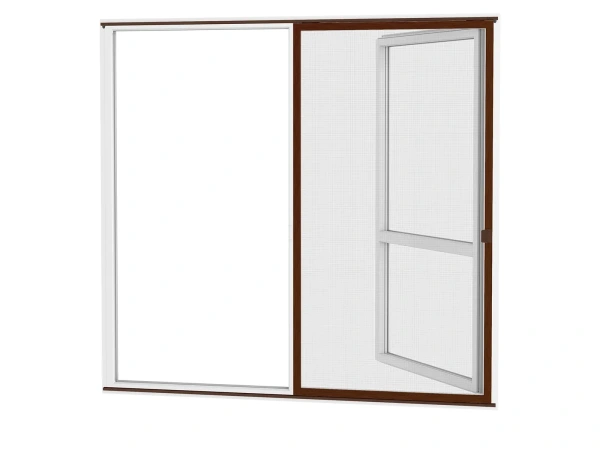 Siete proti hmyzu na DVERE - posuvné - ORECH - drevoimitácia - bez priečky 1