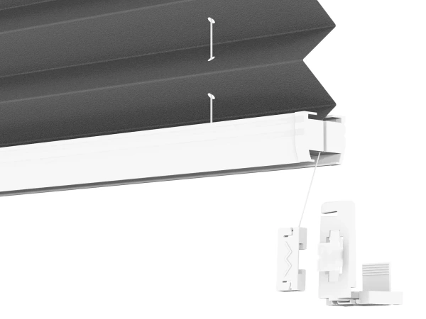 Plisé rolety LUX - látka Asphalt 11196 - BLACKOUT (zatemňujúca) 5