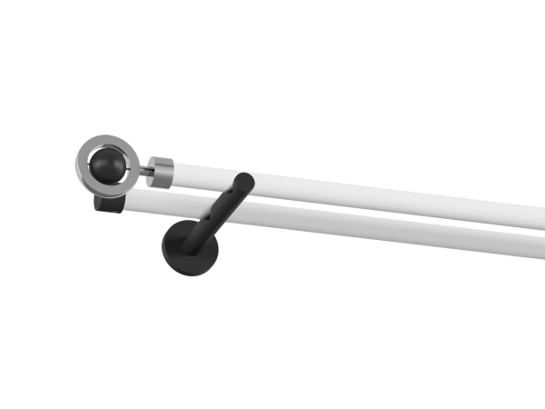 Garniža 19x19mm obyčajná tyč - 2rady - SFERA - bielo čierna 1