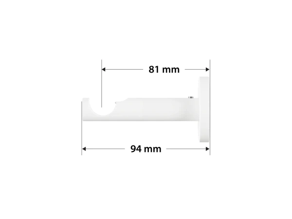 Garniža 19mm obyčajná tyč - 1rad - SFERA - biela 3