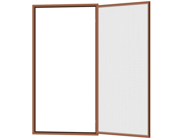 Siete proti hmyzu na DVERE - pántové v ráme SMART - HNEDÁ - RAL 8003 - bez priečky