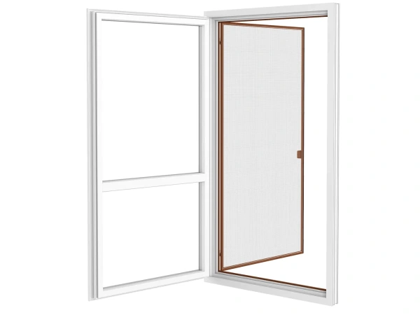 Siete proti hmyzu na DVERE - pántové v ráme SMART - HNEDÁ - RAL 8003 - bez priečky 4