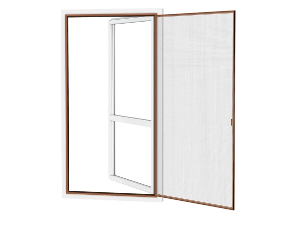 Siete proti hmyzu na DVERE - pántové v ráme SMART - HNEDÁ - RAL 8003 - bez priečky 2