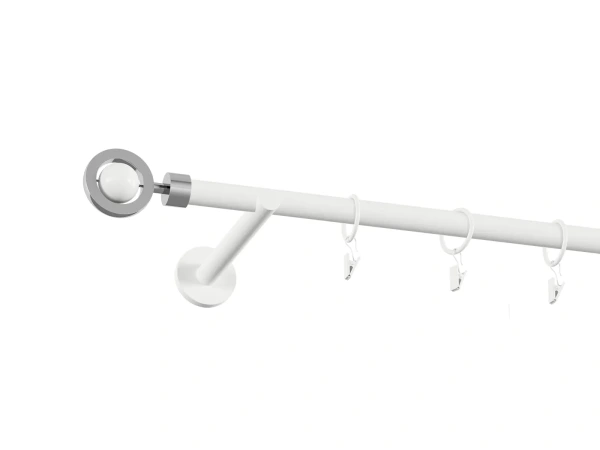 Garniža 19mm obyčajná tyč - 1rad - SFERA - biela