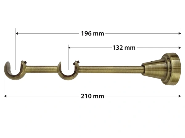 Garniža 16x16mm - 2rady - GUĽA AZUR - antik 4